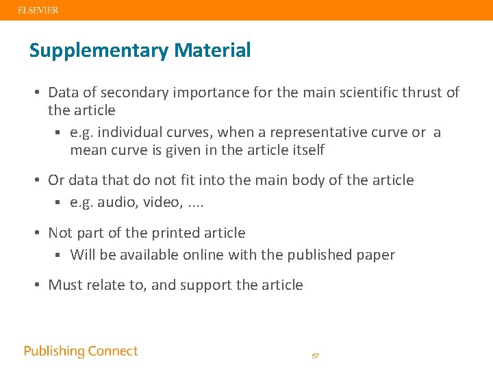 Supplementary Material • Data of secondary importance for the main scientific thrust of the