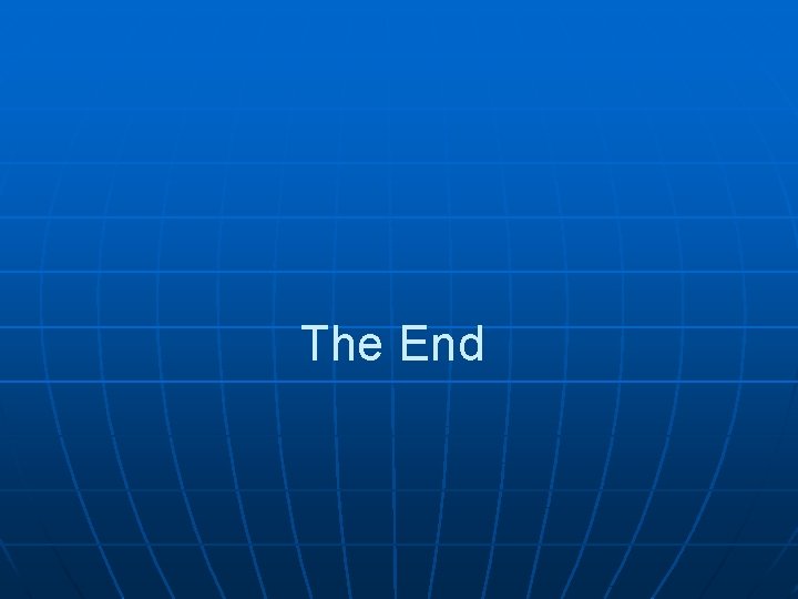 The End 