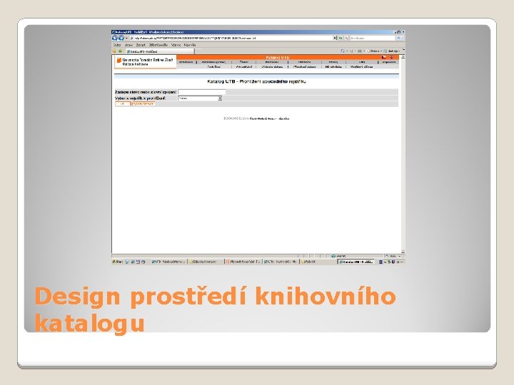 Design prostředí knihovního katalogu 