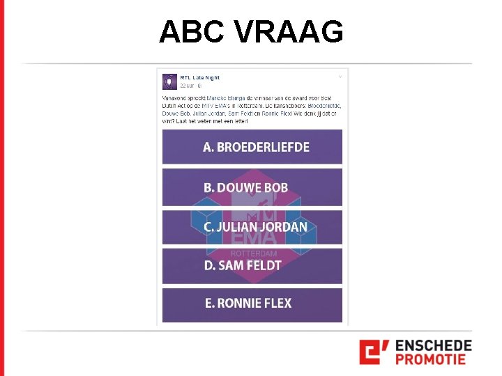 ABC VRAAG ABC VRAAG