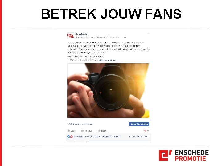 BETREK JOUW FANS BETREK JOUW FANS