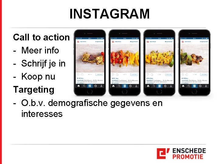 INSTAGRAM Call to action - Meer info - Schrijf je in - Koop nu