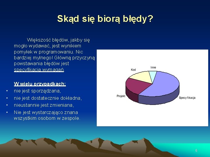 Skąd się biorą błędy? Większość błędów, jakby się mogło wydawać, jest wynikiem pomyłek w