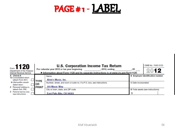 PAGE # 1 - LABEL Atef Abuelaish 54 