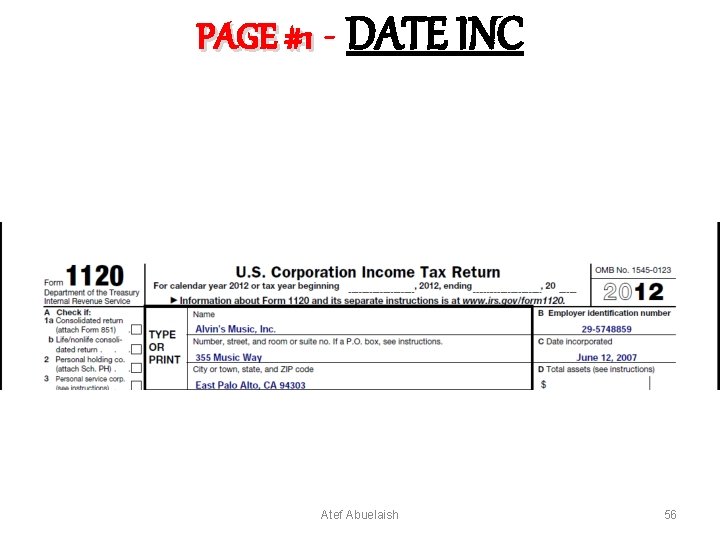 PAGE #1 - DATE INC Atef Abuelaish 56 