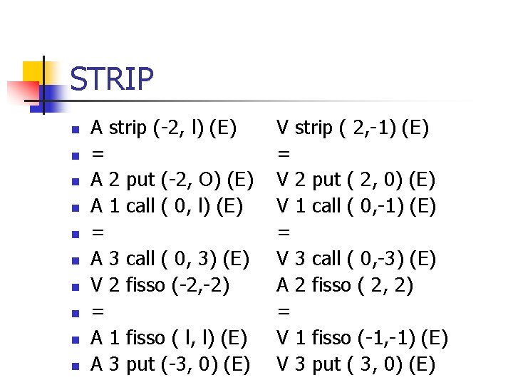 STRIP n n n n n A strip (-2, l) (E) = A 2