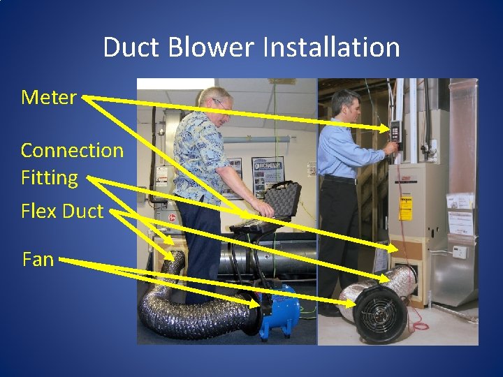 Duct Blower Installation Meter Connection Fitting Flex Duct Fan 