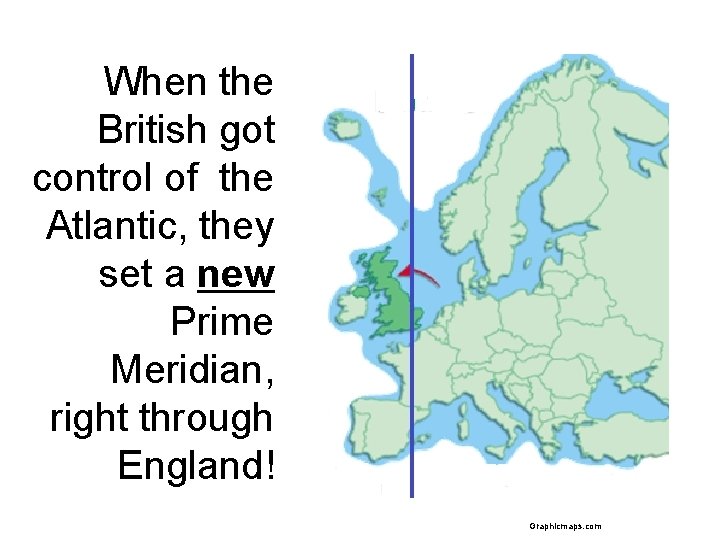 When the British got control of the Atlantic, they set a new Prime Meridian,