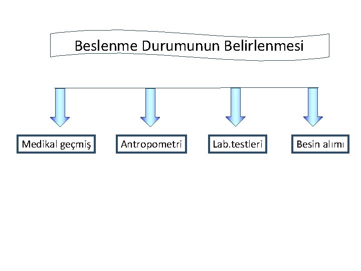 Beslenme Durumunun Belirlenmesi Medikal geçmiş Antropometri Lab. testleri Besin alımı 