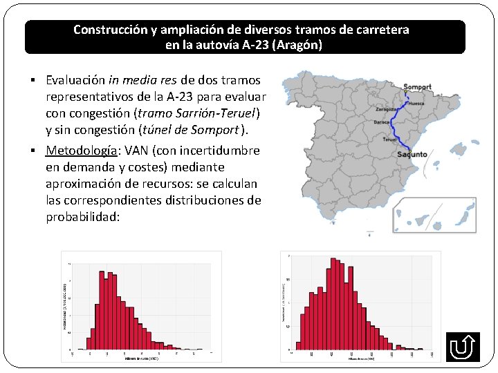 Construcción y ampliación de diversos tramos de carretera en la autovía A-23 (Aragón) §