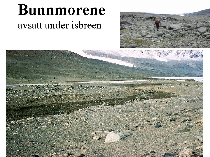 Bunnmorene avsatt under isbreen 