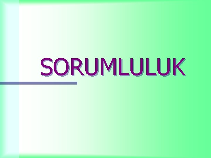 SORUMLULUK 