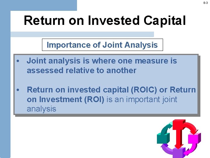 8 -3 Return on Invested Capital Importance of Joint Analysis • Joint analysis is