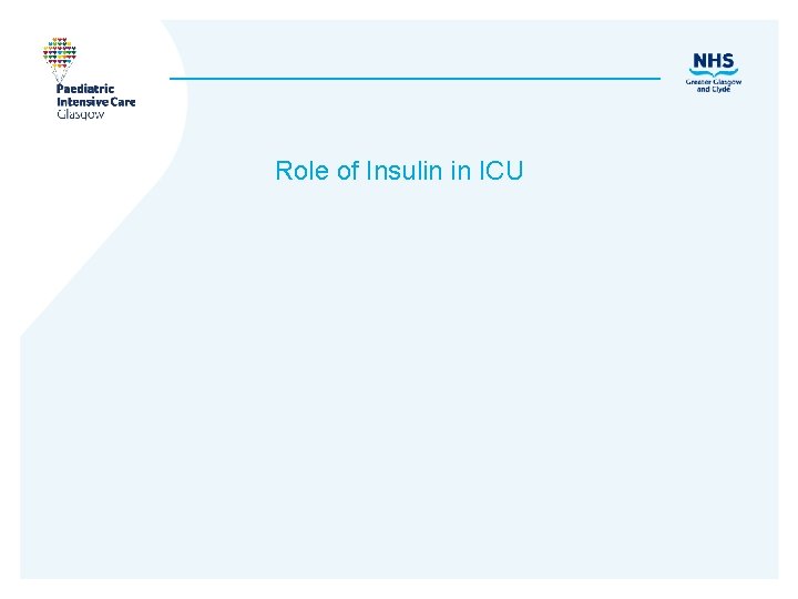 Role of Insulin in ICU 