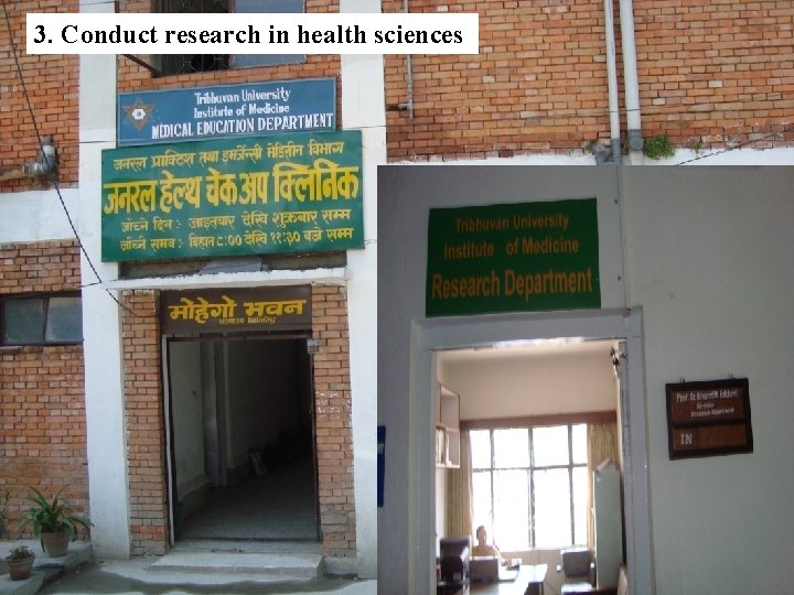 3. Conduct research in health sciences 