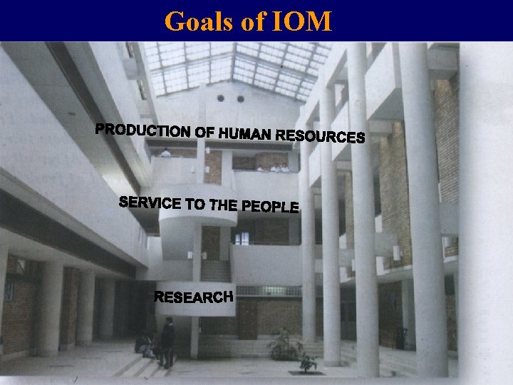 Goals of IOM 