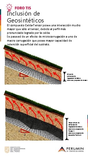 Inclusión de Geosintéticos El compuesto Celda-Tensor posee una interacción mucho mayor que sólo el