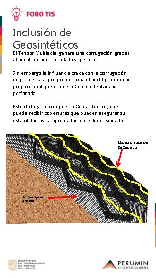 Inclusión de Geosintéticos El Tensor Multiaxial genera una corrugación gracias al perfil cerrado en