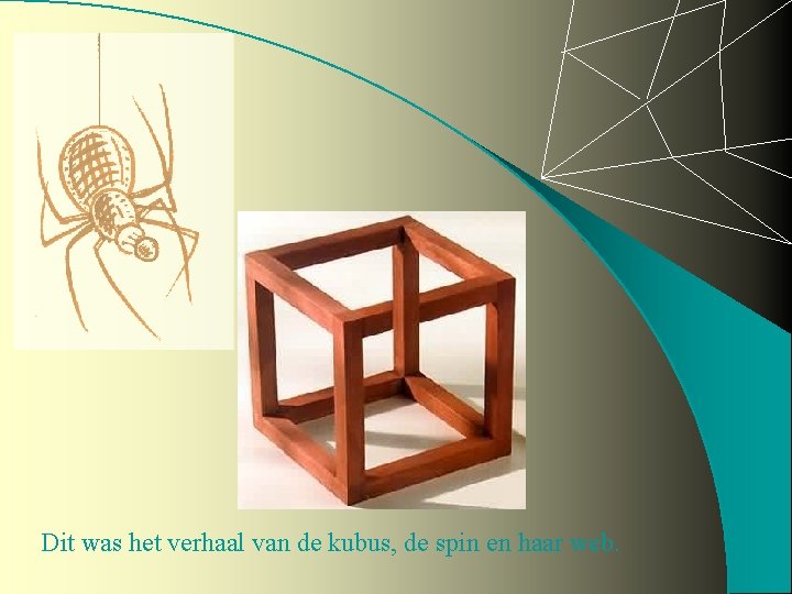 Dit was het verhaal van de kubus, de spin en haar web. 