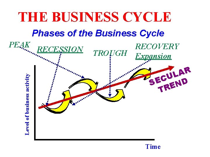 THE BUSINESS CYCLE Phases of the Business Cycle Level of business activity PEAK RECESSION