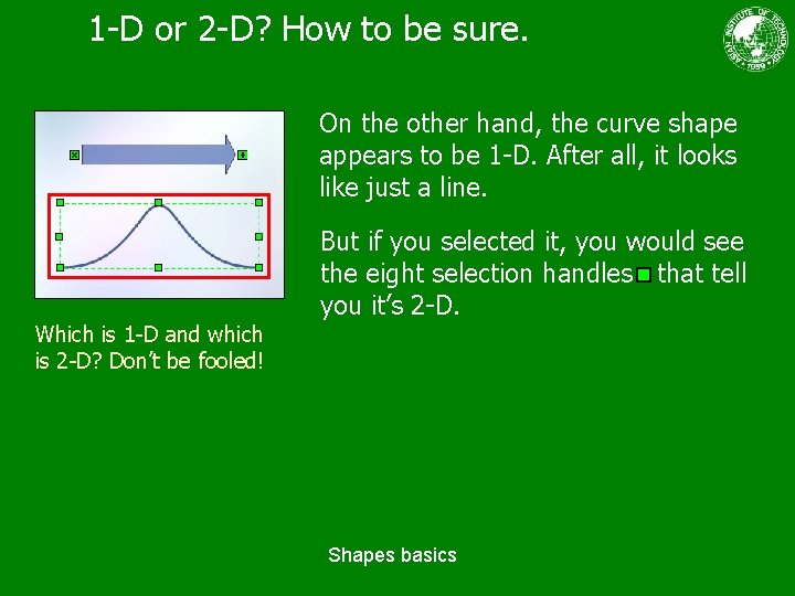 1 -D or 2 -D? How to be sure. On the other hand, the