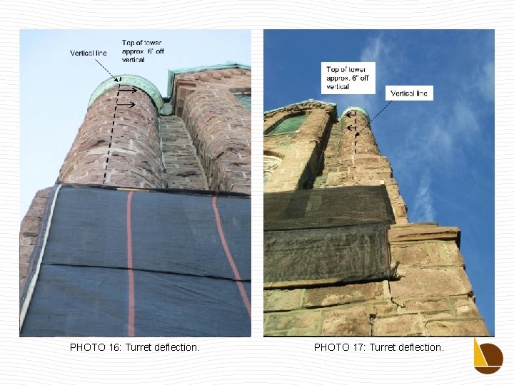 PHOTO 16: Turret deflection. PHOTO 17: Turret deflection. 