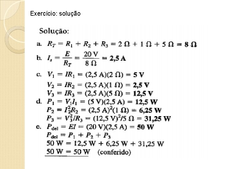 Exercício: solução 