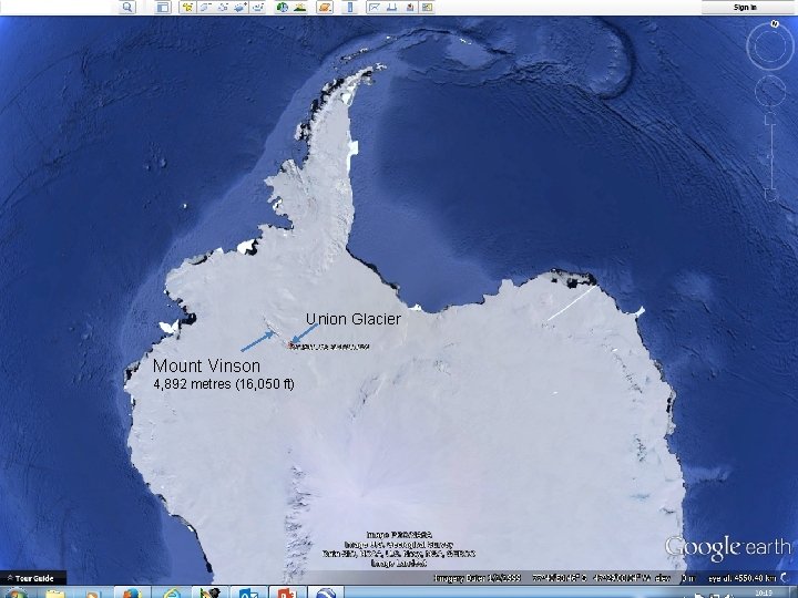 Union Glacier Mount Vinson 4, 892 metres (16, 050 ft) 