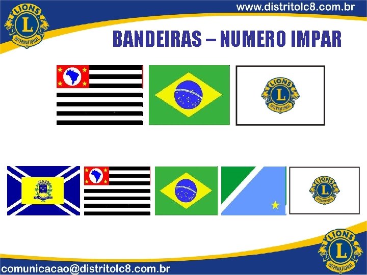 BANDEIRAS – NUMERO IMPAR 