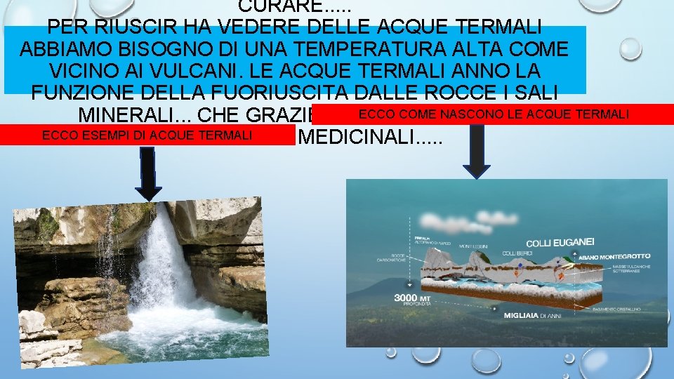 CURARE. . . PER RIUSCIR HA VEDERE DELLE ACQUE TERMALI ABBIAMO BISOGNO DI UNA