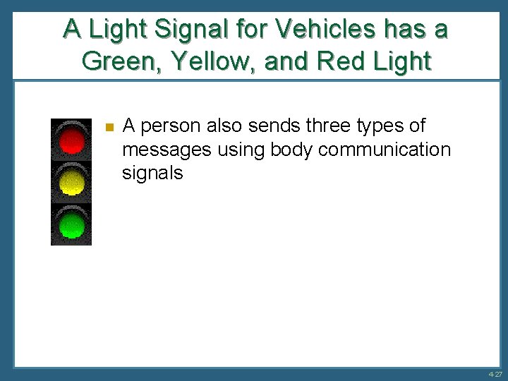 A Light Signal for Vehicles has a Green, Yellow, and Red Light n A