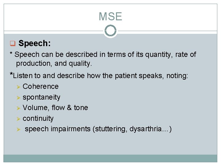 MSE q Speech: * Speech can be described in terms of its quantity, rate