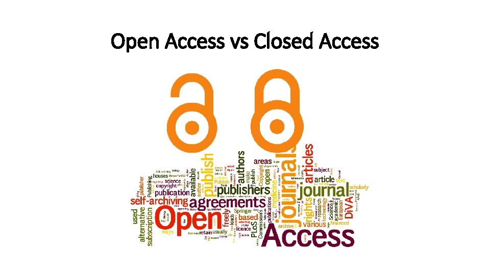 Open Access vs Closed Access Open Access vs Closed Access