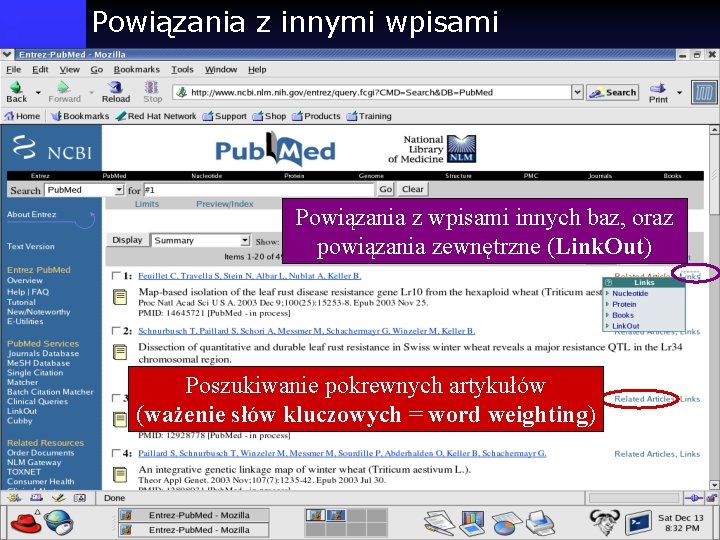 Powiązania z innymi wpisami Powiązania z wpisami innych baz, oraz powiązania zewnętrzne (Link. Out)