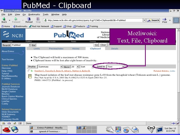 Pub. Med - Clipboard Możliwości: Text, File, Clipboard 