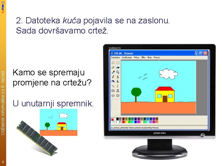 Udžbenik informatike za 5. razred 2. Datoteka kuća pojavila se na zaslonu. Sada dovršavamo