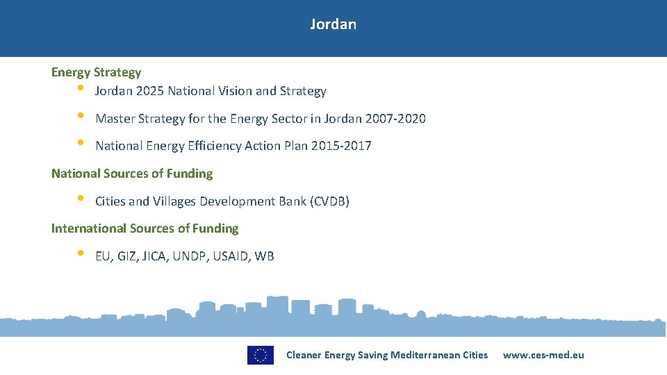 Jordan Energy Strategy • Jordan 2025 National Vision and Strategy • • Master Strategy