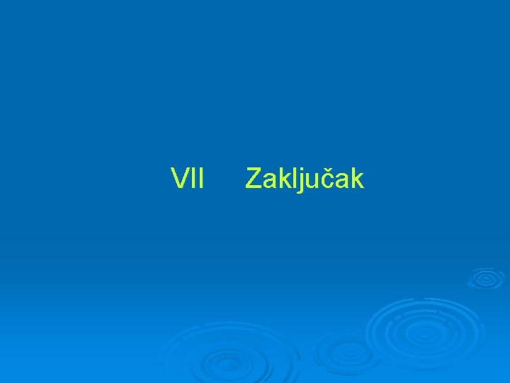 VII Zaključak 