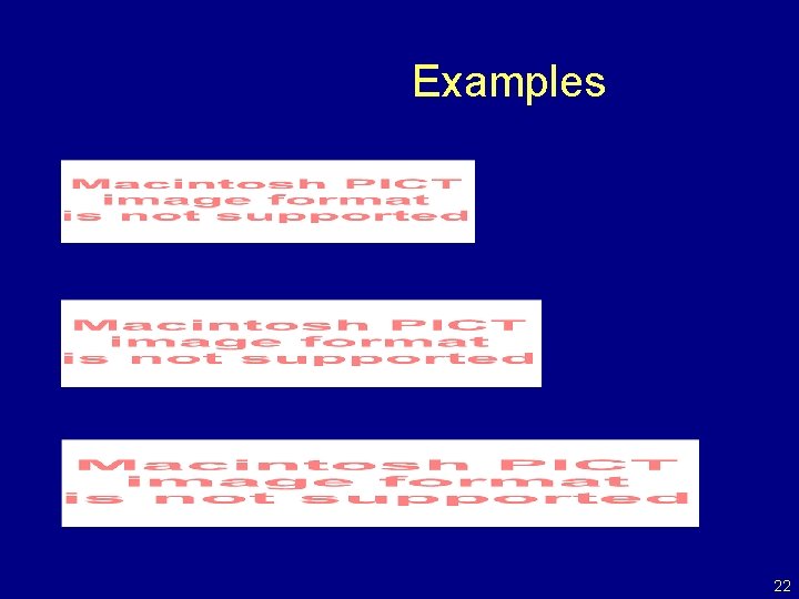 Examples 22 