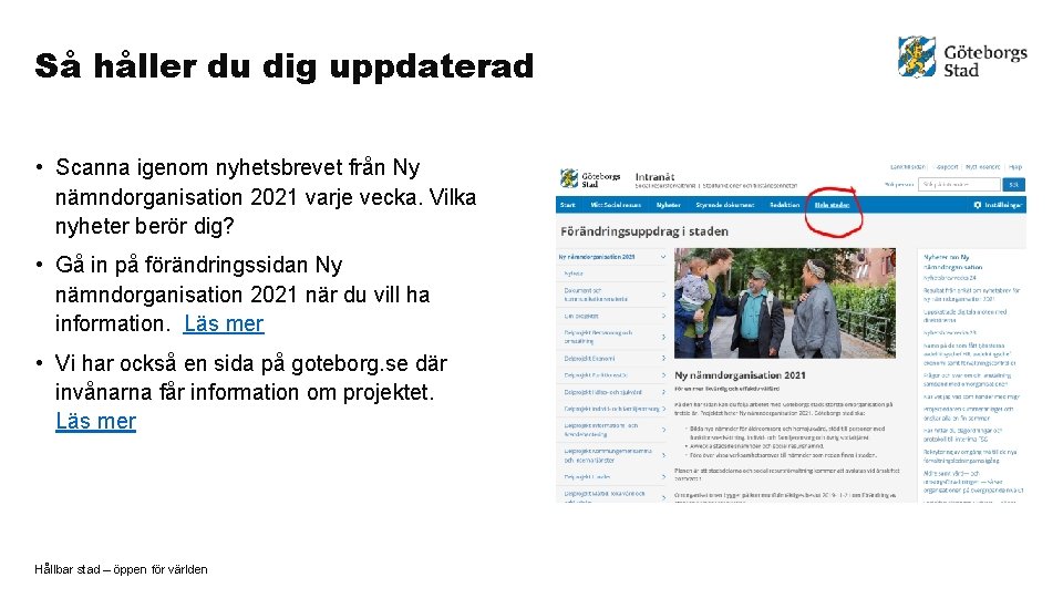 Så håller du dig uppdaterad • Scanna igenom nyhetsbrevet från Ny nämndorganisation 2021 varje