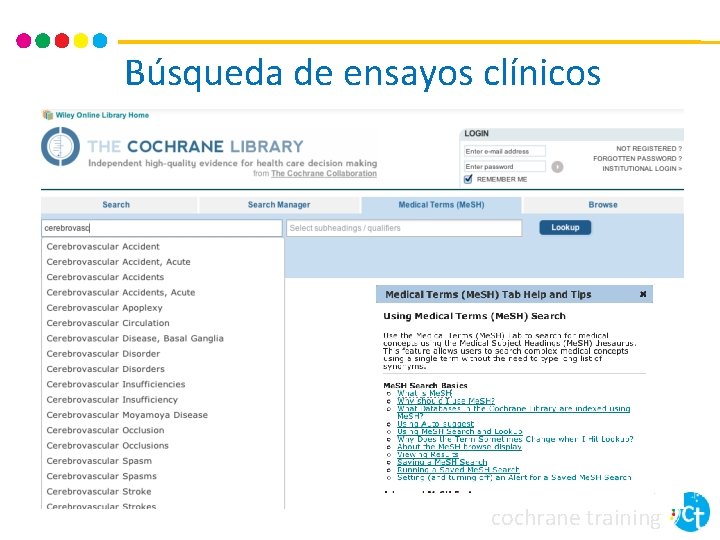 Búsqueda de ensayos clínicos cochrane training 