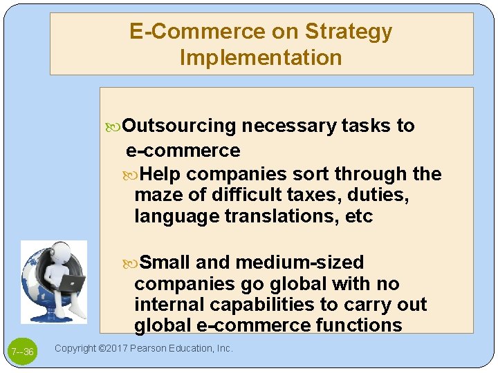 E-Commerce on Strategy Implementation Outsourcing necessary tasks to e-commerce Help companies sort through the