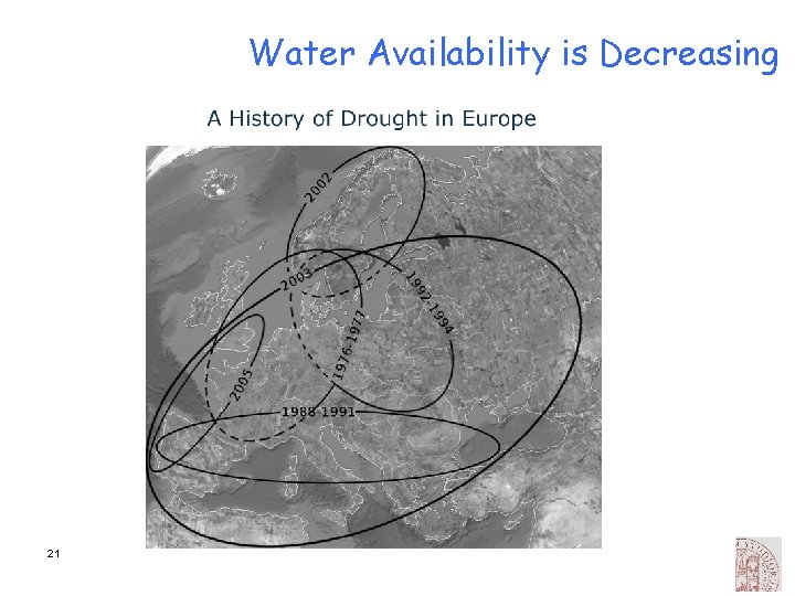 Water Availability is Decreasing 21 