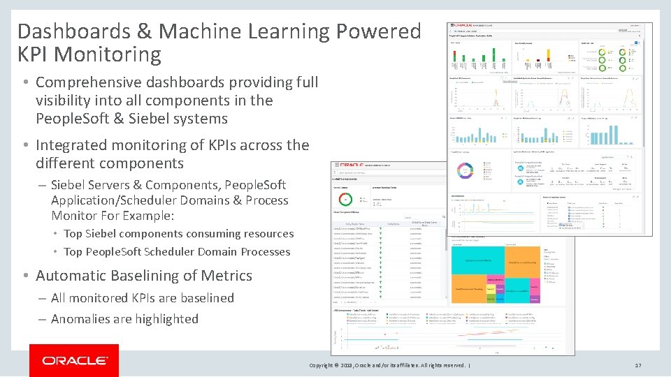 Dashboards & Machine Learning Powered KPI Monitoring • Comprehensive dashboards providing full visibility into