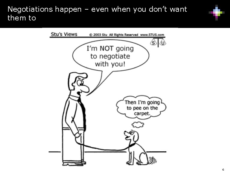 Negotiations happen – even when you don’t want them to 6 