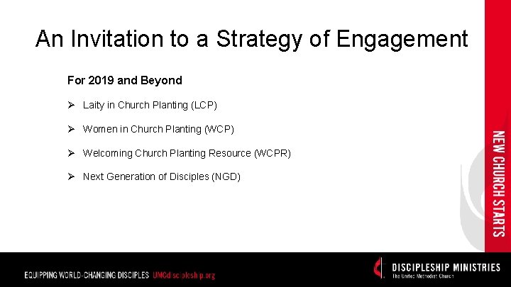 An Invitation to a Strategy of Engagement For 2019 and Beyond Ø Laity in