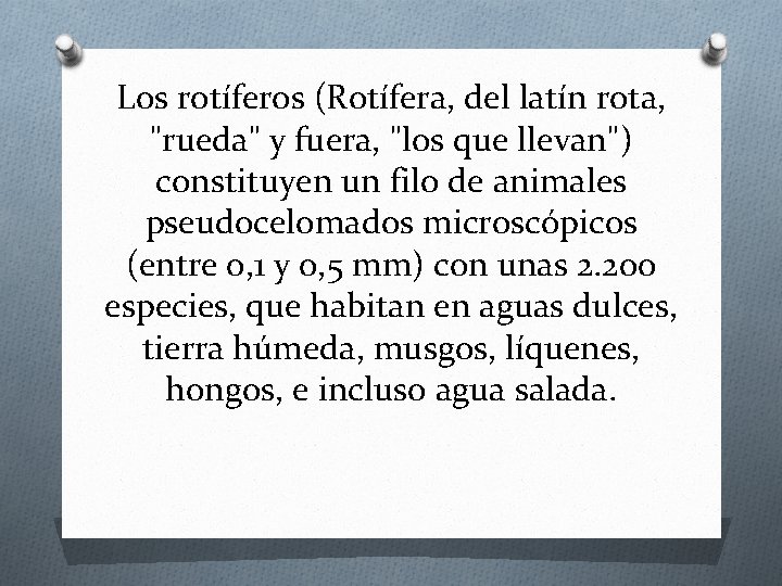 Los rotíferos (Rotífera, del latín rota, "rueda" y fuera, "los que llevan") constituyen un