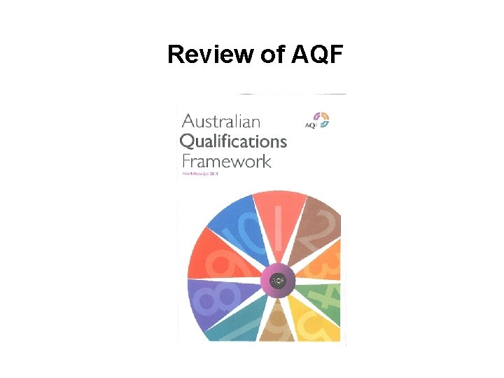 Review of AQF 