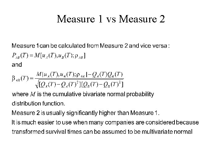 Measure 1 vs Measure 2 