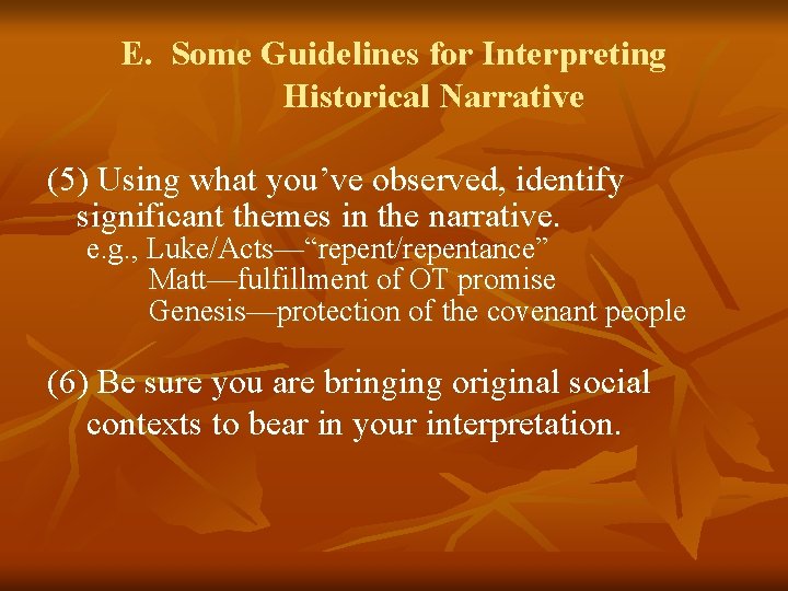 Historical Narrative J Brown Historical Narrative A Definition
